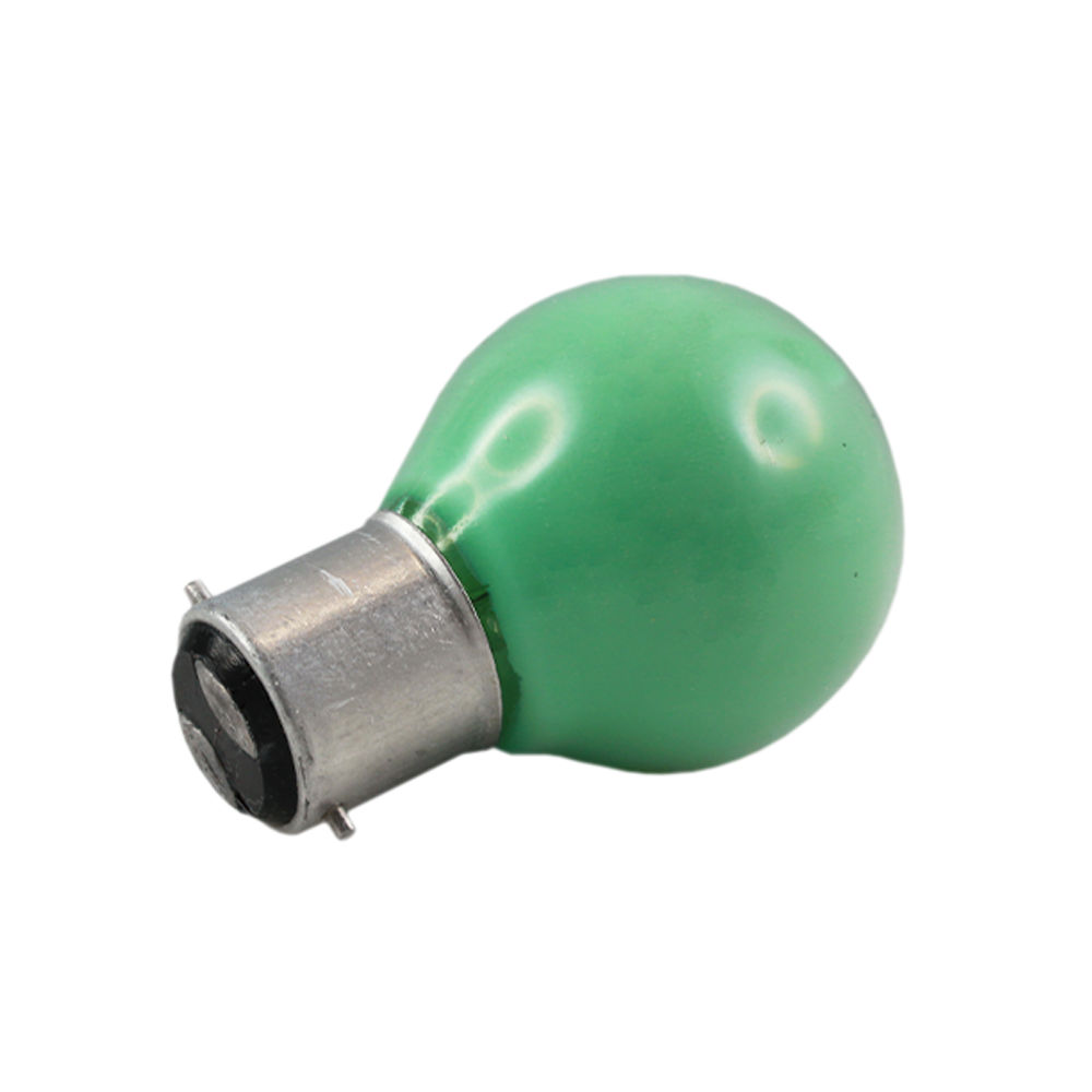 Classic Green Fancy Round Incandescent Lamp 15W 230V BA22d