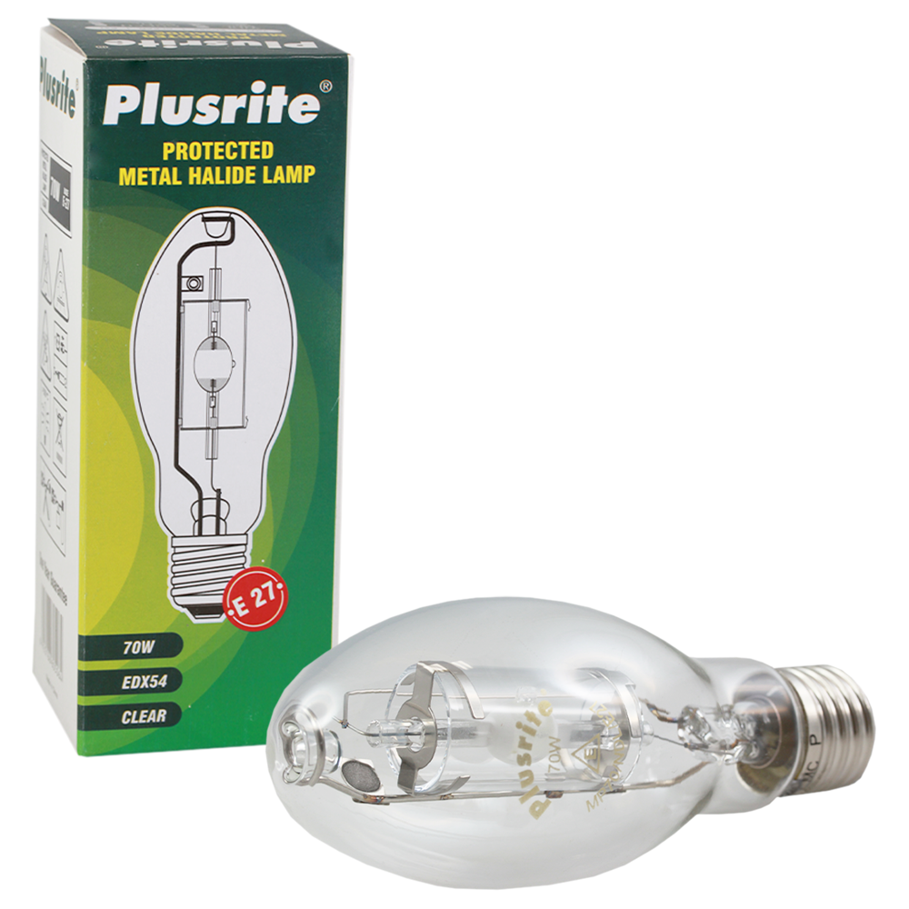 Plusrite Protected Metal Halide Lamp 70W NDL EDX54 4000K E27