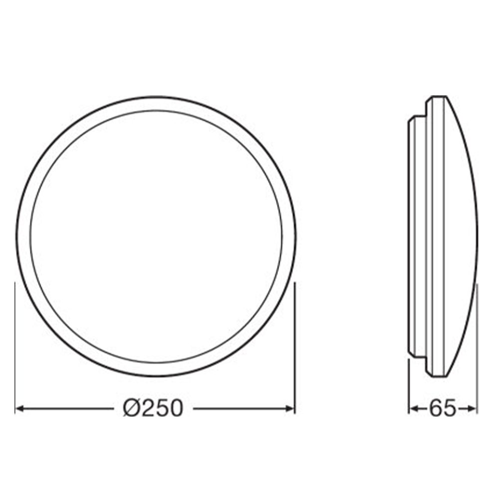 Osram 10W LED Value Ceiling Oyster Light in Cool White-4000K