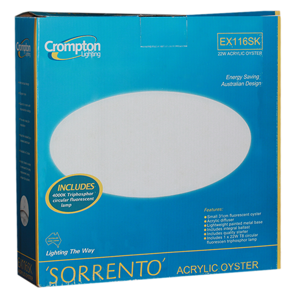 Sorrento Acrylic Oyster 22W 4000K