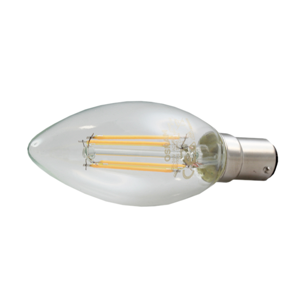 LED Filament Candle 4W 2700K Clear Non-Dimmable B15d