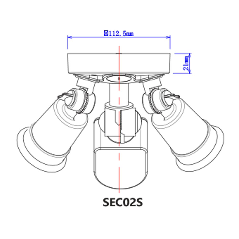 Surface Mounted LED PAR30 Security Lights 5000K 2x10W