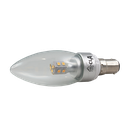 Longlife LED Candle Clear 4W 3000K Non-Dimmable BA15d