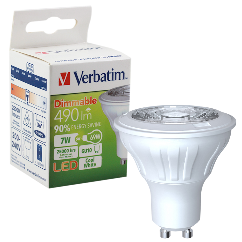 LED PAR16 7W 36D 4000K GU10 Dimmable