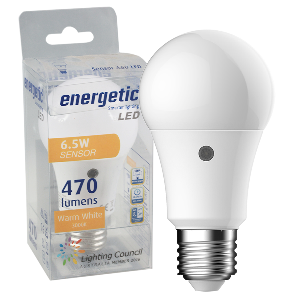 Smarter Lighting SupValue A60 6.5W Sensor 3000K E27 Non-Dimmable