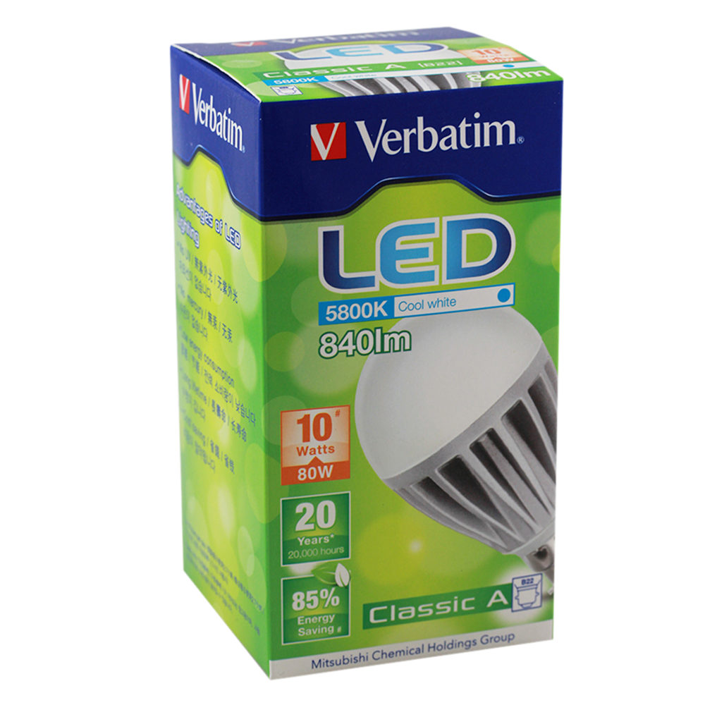 LED Classic A 10W GLS 5800K B22 Non-Dimmable