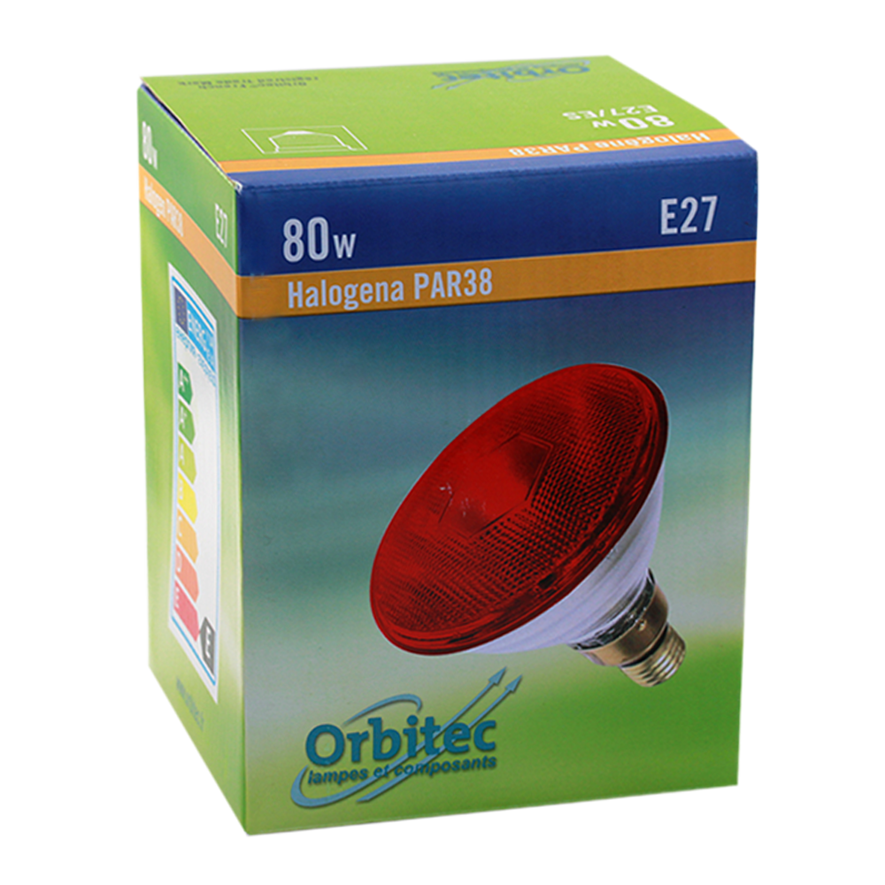 PAR38 Coloured Reflector 006754/RF2180 80W Red 230V E27