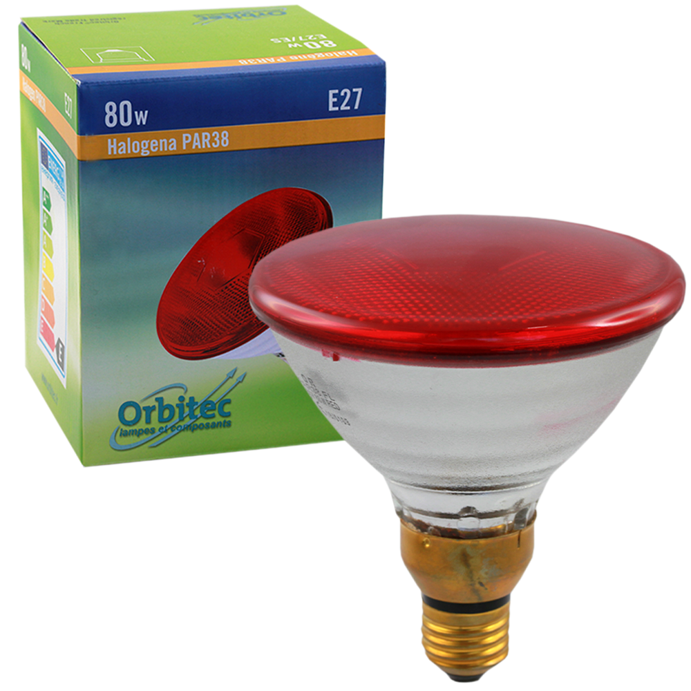 PAR38 Coloured Reflector 006754/RF2180 80W Red 230V E27