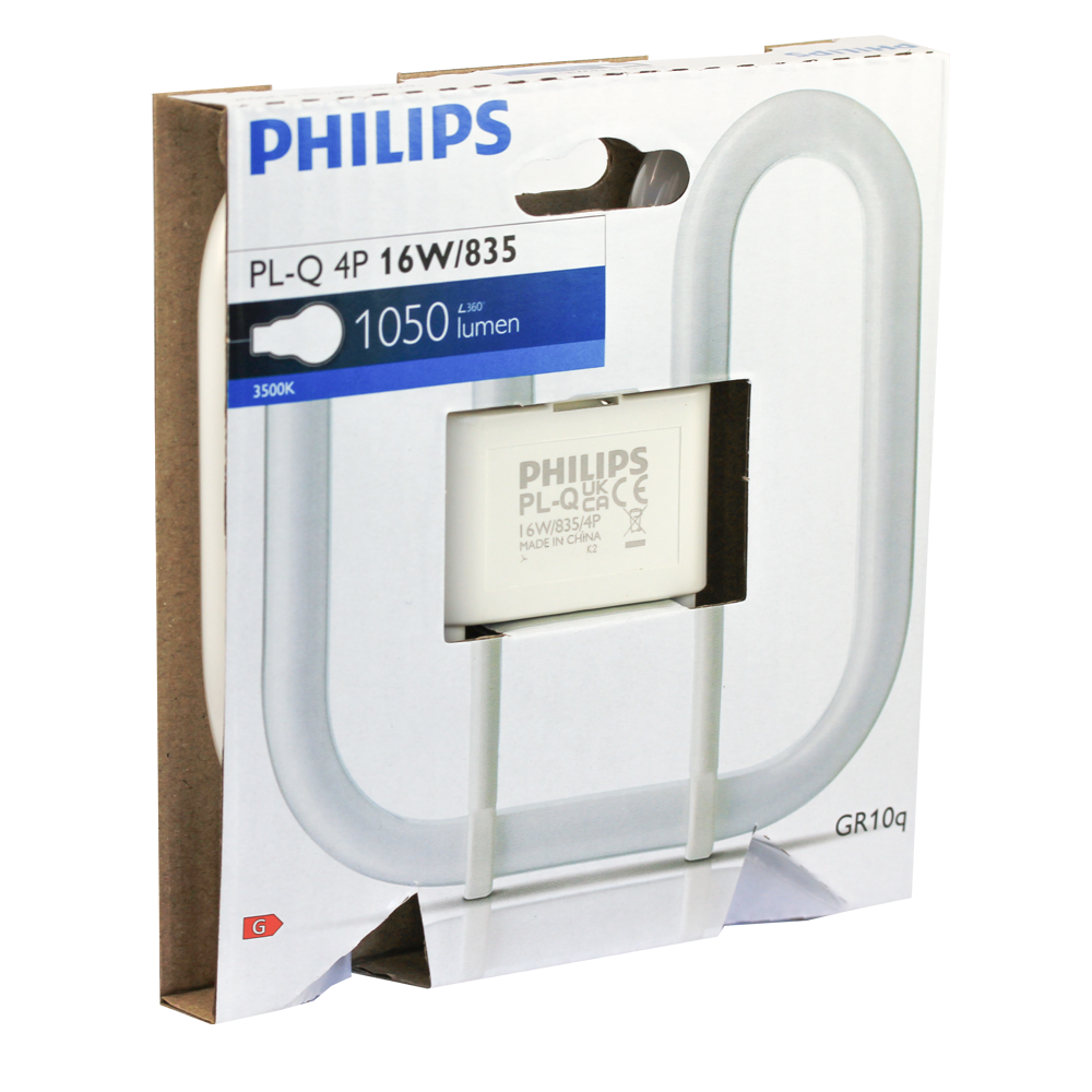 Philips PL-Q CFL Square 16W 3500K GR10q 4 Pins Dimmable