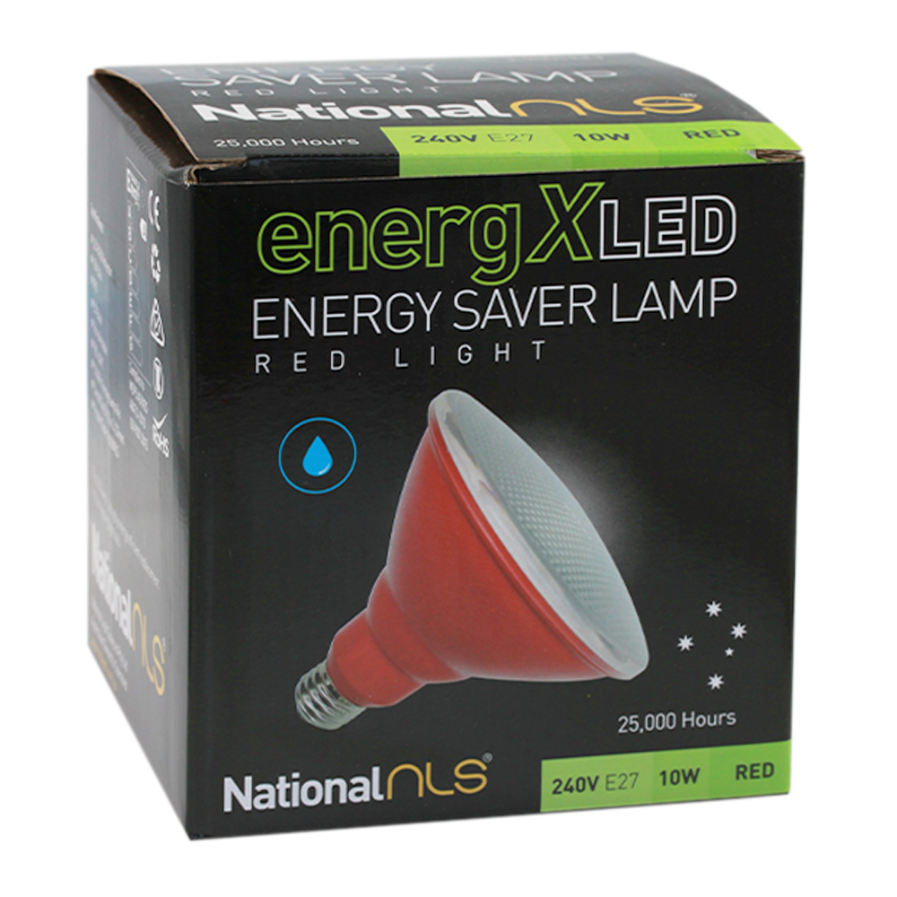 PAR38 EnergX LED Energy Saver Lamp 10W Red 240V E27