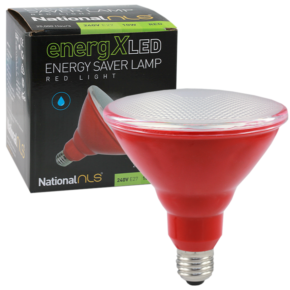 PAR38 EnergX LED Energy Saver Lamp 10W Red 240V E27