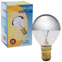 Long Life Incandescent Crown Silver Lamp 25W 240V BA15d