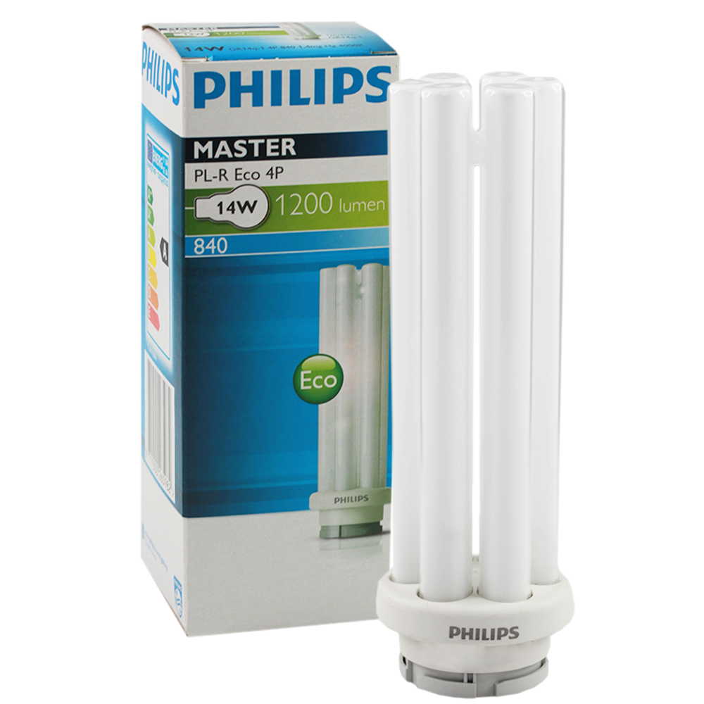 Master Compact Fluorescent PL-R 14W 840 GR14q-1 4 Pins