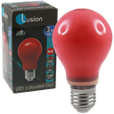 Lus LED GLS Lamp 3W Red E27 Non-Dimmable