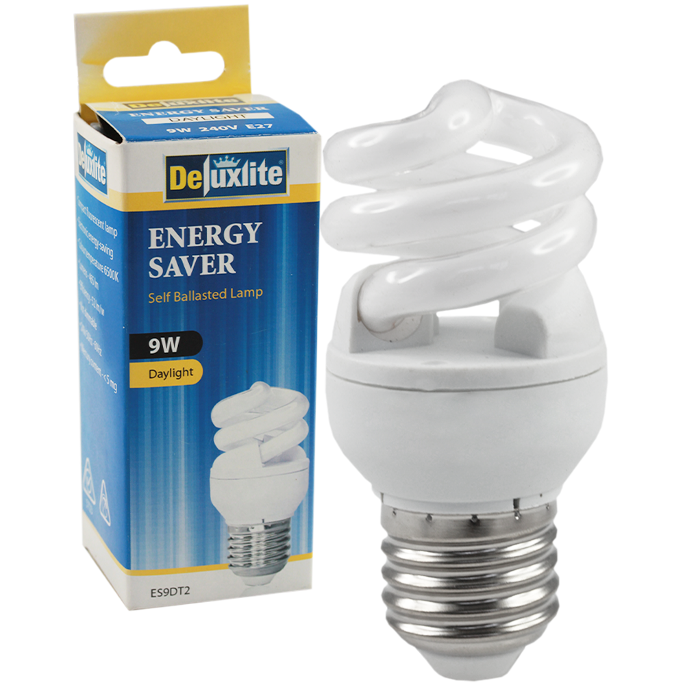 Energy Saver Spiral CFL Lamp 9W 6500K E27