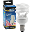 Electronic Energy Saver Spiral CFL Lamp 11W 2700K BA15d