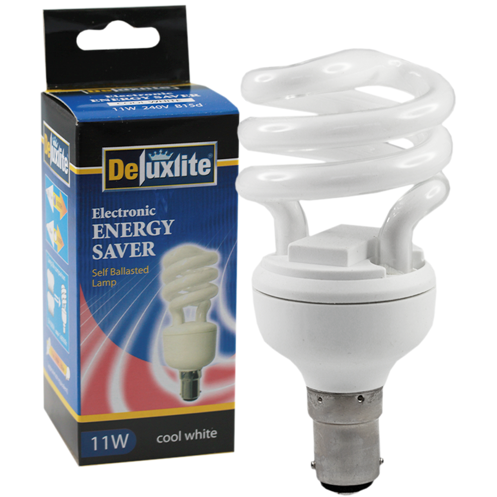 Electronic Energy Saver Spiral CFL Lamp 11W 4100K BA15d