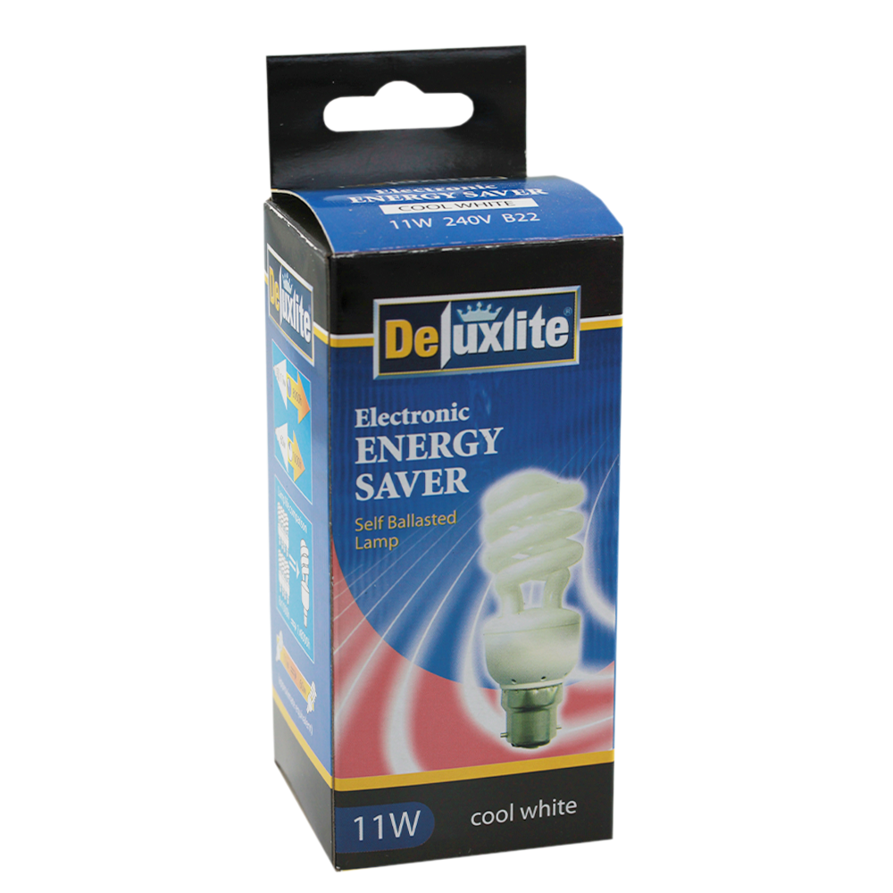 Electronic Energy Saver Spiral CFL Lamp 11W 4100K B22