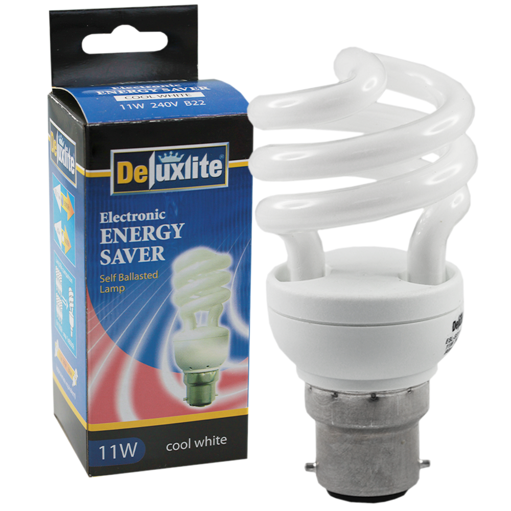 Electronic Energy Saver Spiral CFL Lamp 11W 4100K B22