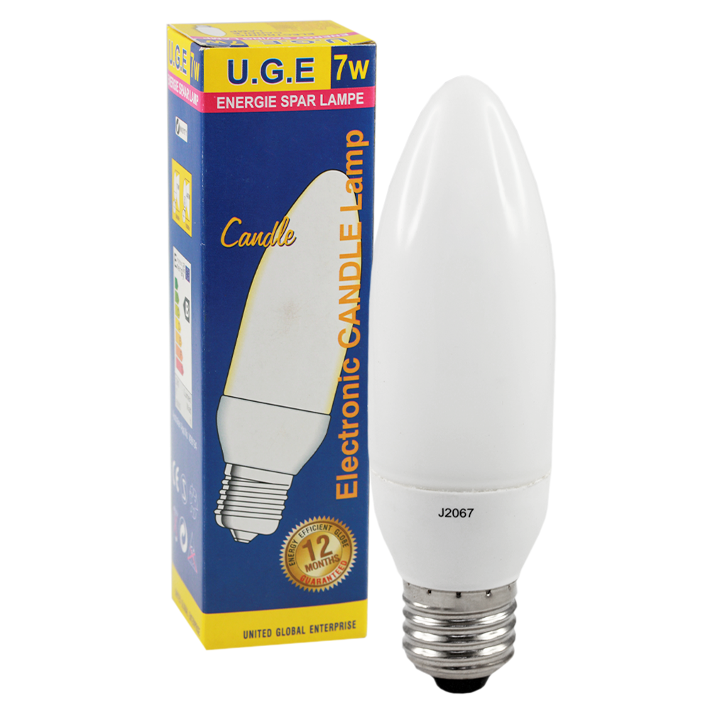 UGE Energy Saving Electronic Candle Lamp 7W 2700K E27