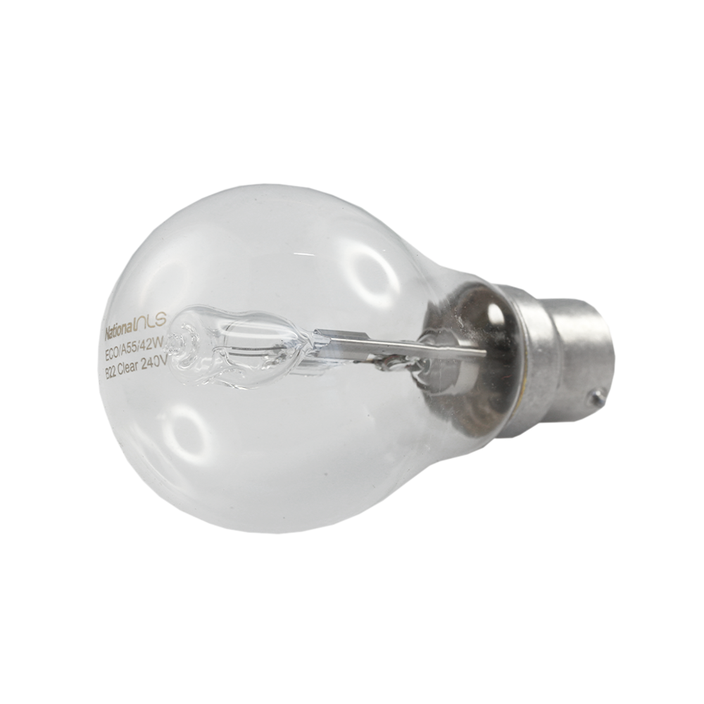 ECO A55 Halogen GLS Globe Clear 42W 240V B22