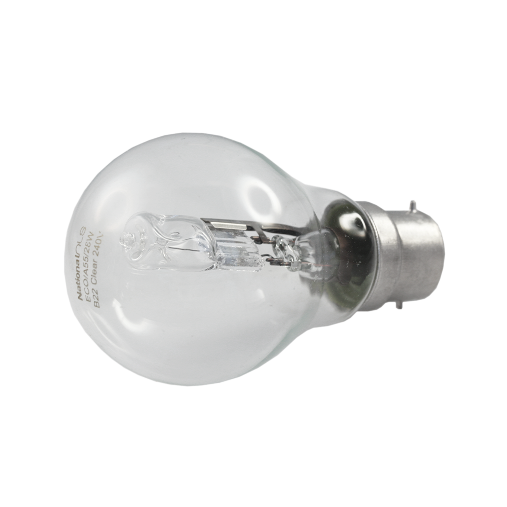 ECO A55 Halogen GLS Globe Clear 28W 240V B22