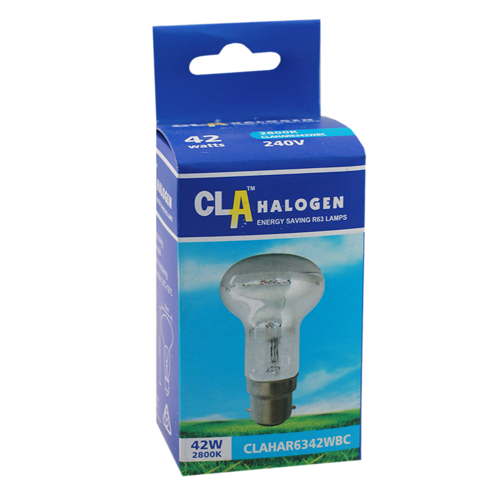 Halogen Energy Saving R63 Lamp 42W 2800K B22