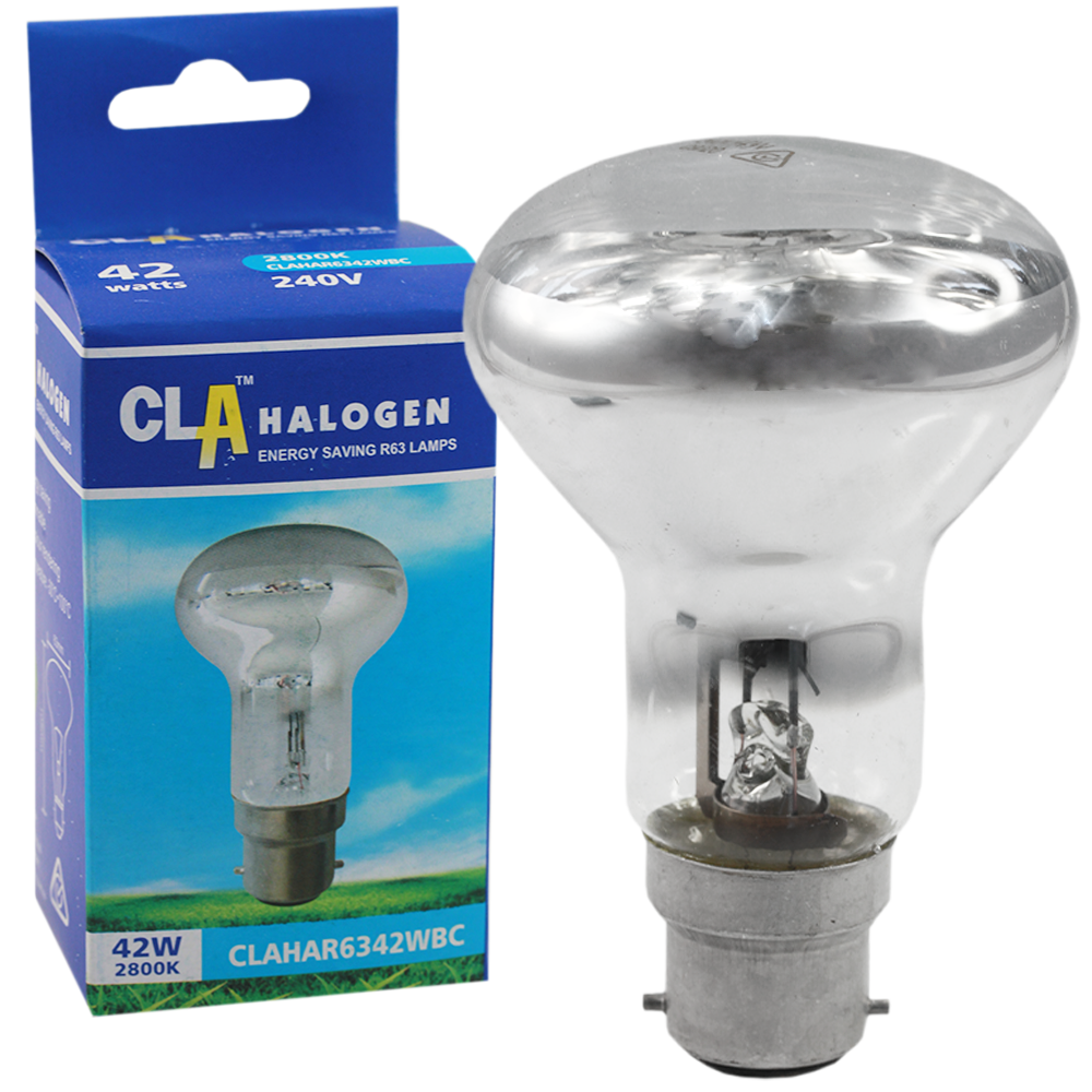 Halogen Energy Saving R63 Lamp 42W 2800K B22