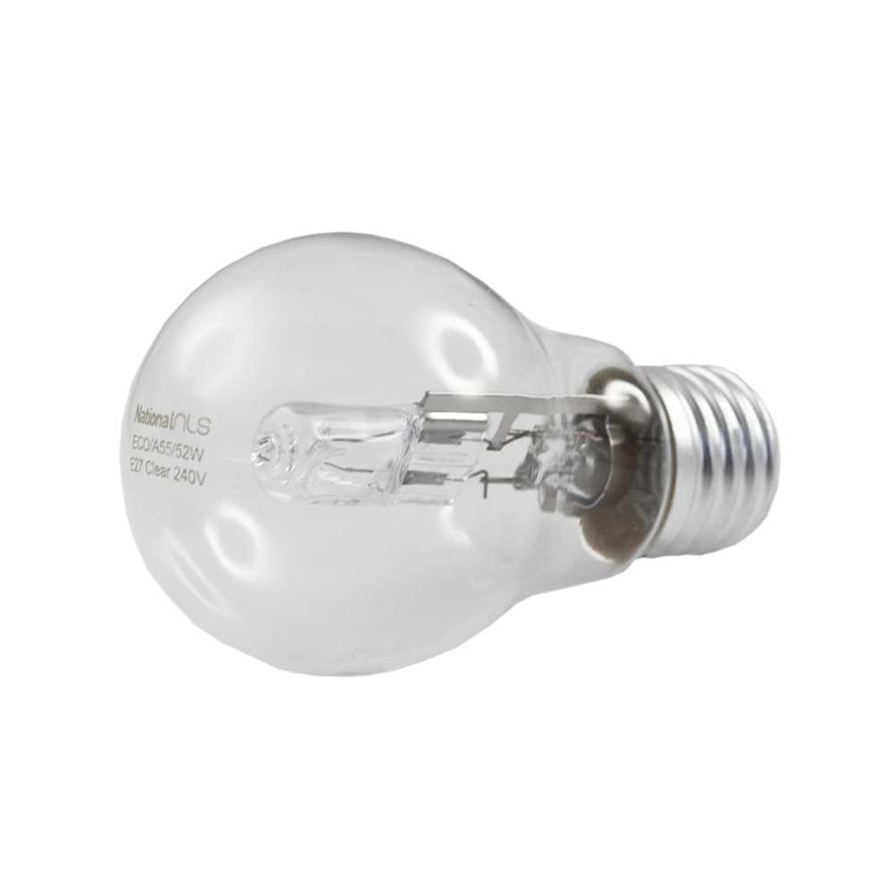 ECO A55 Halogen GLS Globe Clear 52W 240V E27