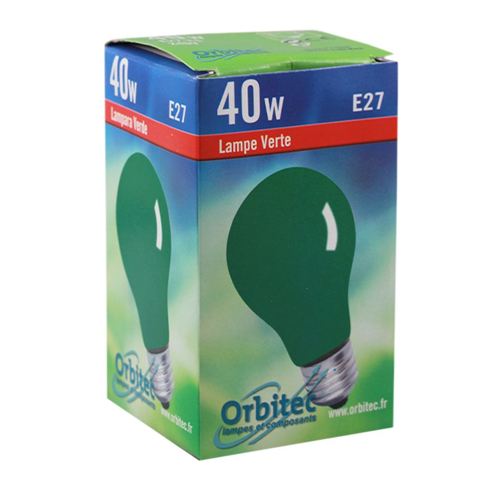 Incandescent GLS Globe 40W Green E27