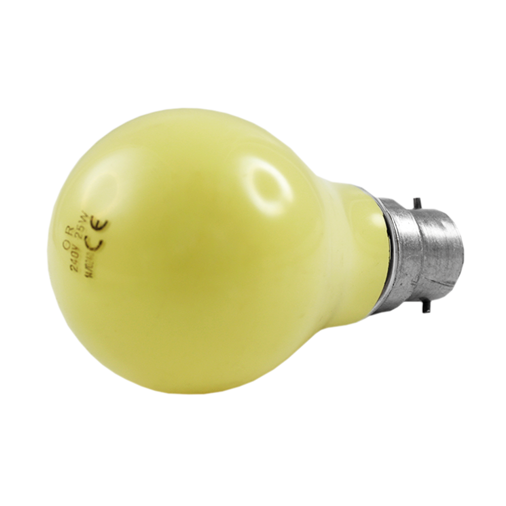 Incandescent GLS Globe 25W Yellow B22