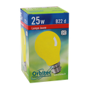 Incandescent GLS Globe 25W Yellow B22