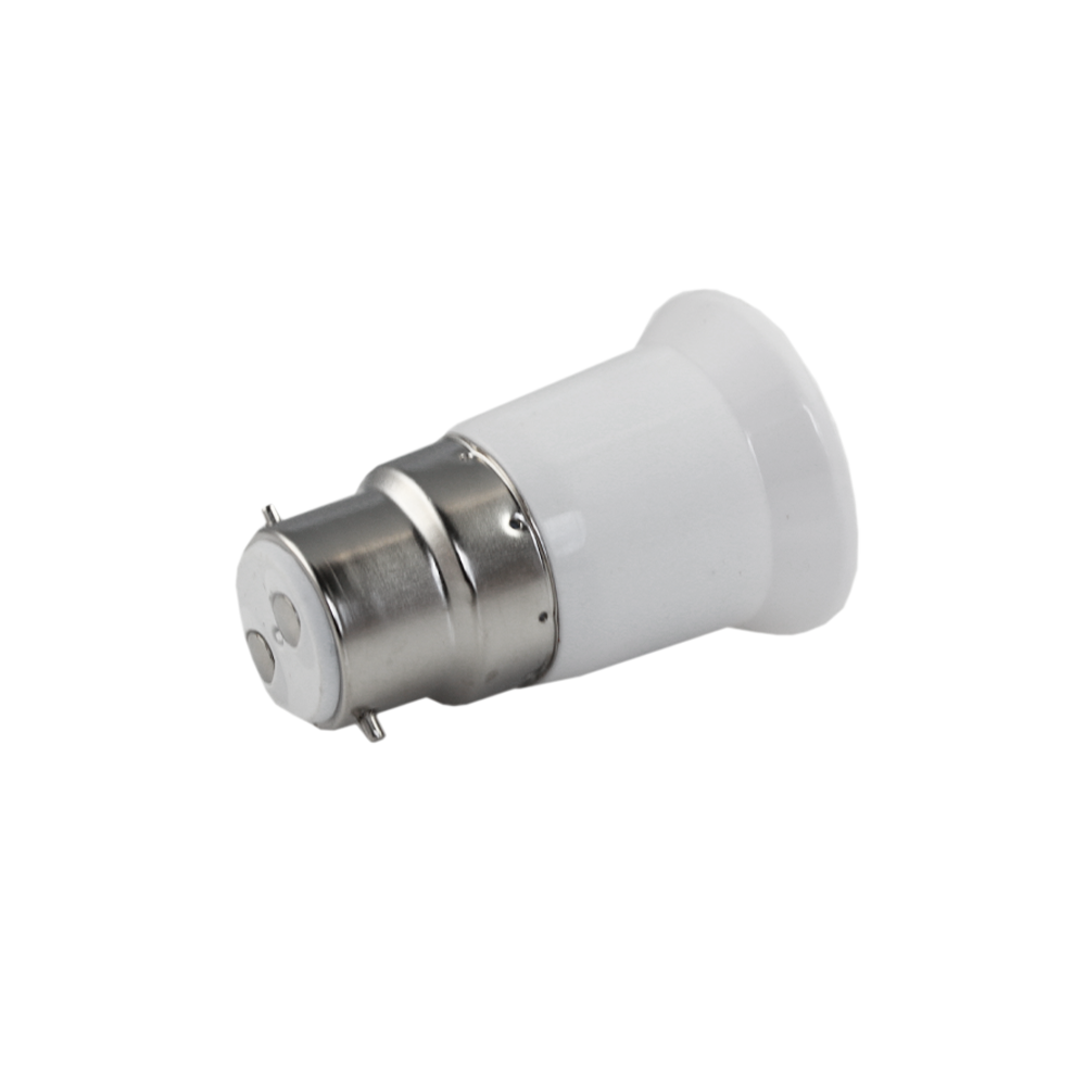 Bayonet Cap B22 (OUT) / Edison Screw E27 (IN) Converter/Adapter