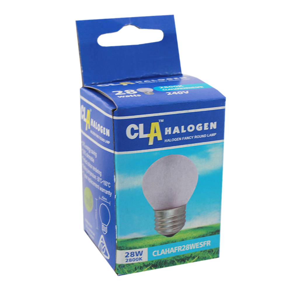 Halogen Fancy Round Lamp Frosted 28W 2800K Dimmable E27