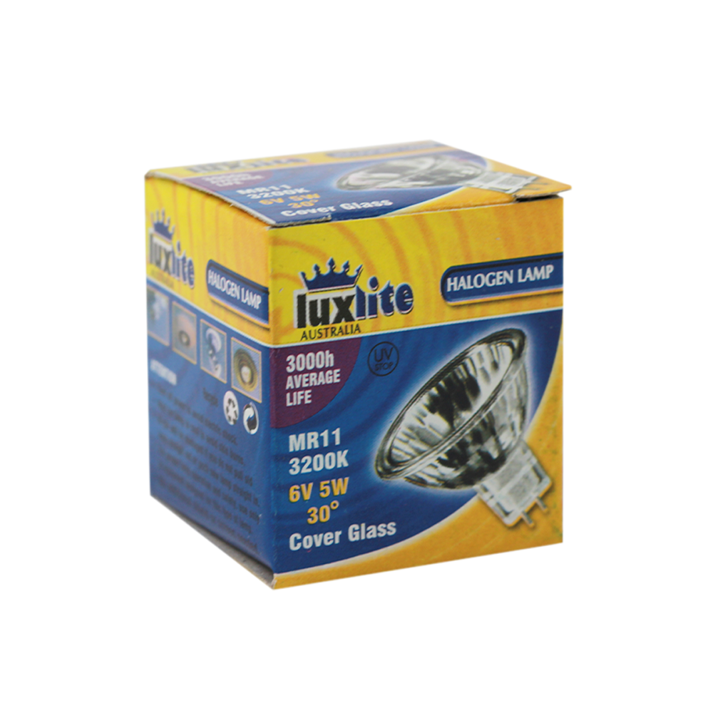 Halogen Dichroic MR11 5W 6V 30D 3200K G4 Dimmable