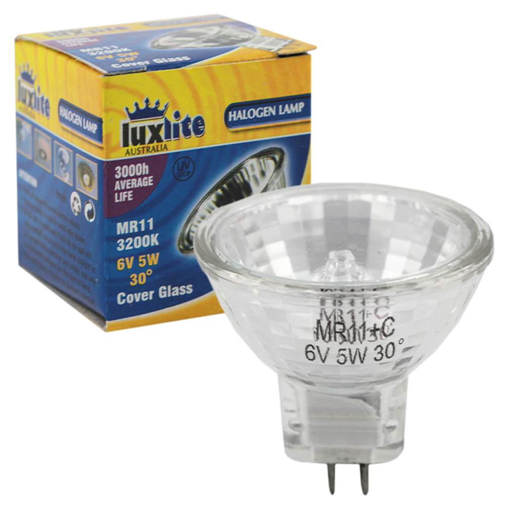 Halogen Dichroic MR11 5W 6V 30D 3200K G4 Dimmable