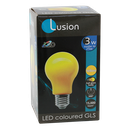 Lus LED GLS Lamp 3W Yellow E27 Non-Dimmable