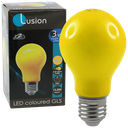 Lus LED GLS Lamp 3W Yellow E27 Non-Dimmable