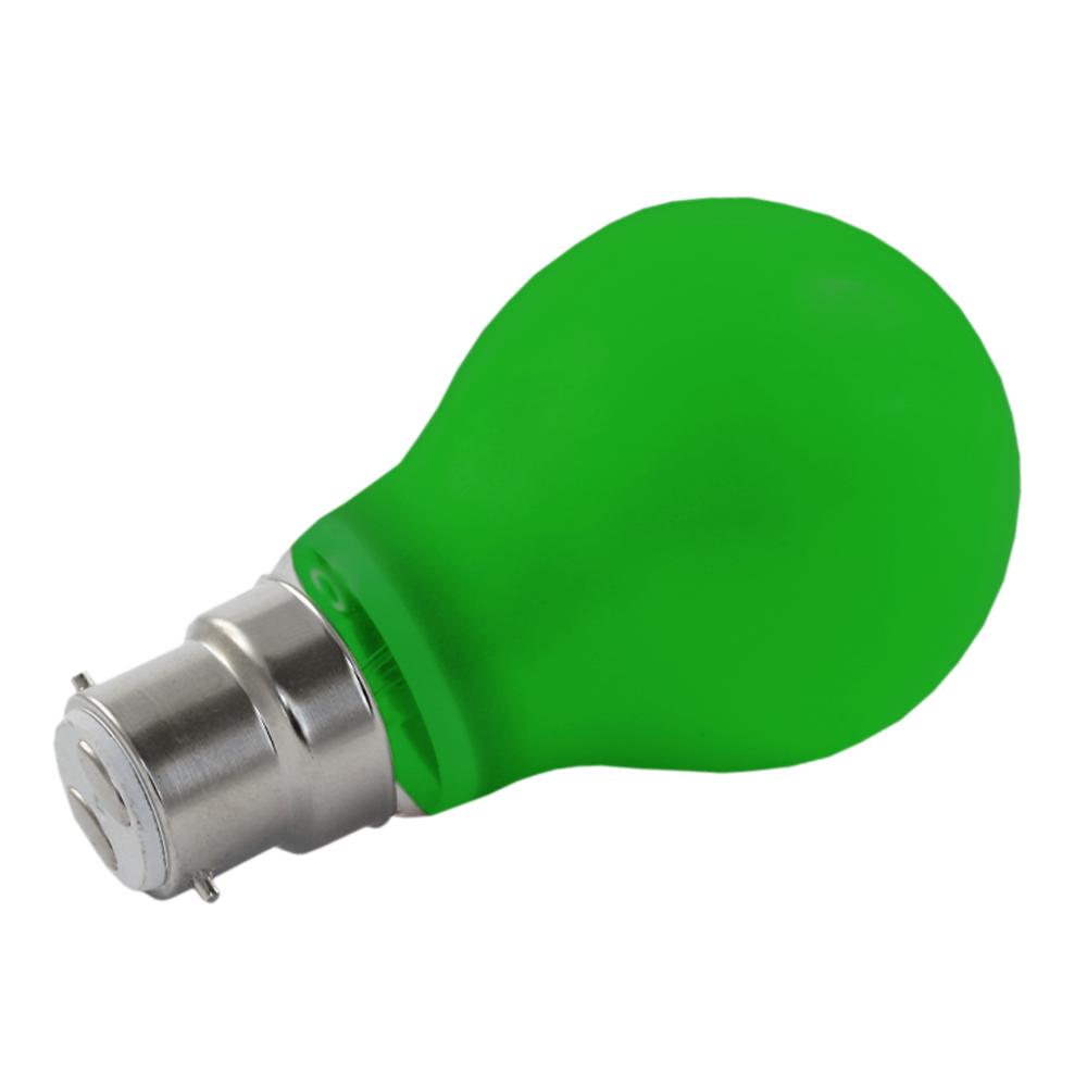 Lus LED GLS Lamp 3W Green B22 Non-Dimmable