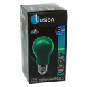 Lus LED GLS Lamp 3W Green E27 Non-Dimmable