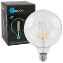 Lus Filament G125 Spherical Clear 8W 2700K E27 Dimmable