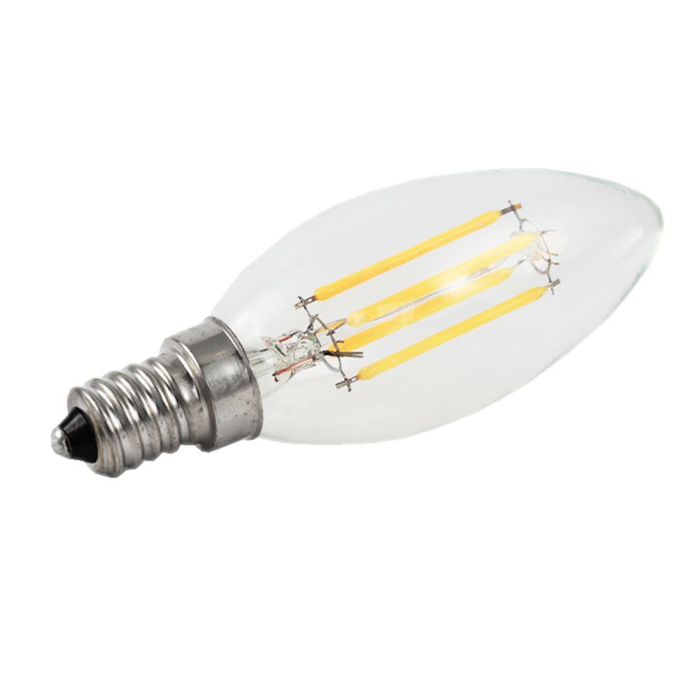 LED Candle Filament Clear 4W 12V 2700K Non-Dimmable E14