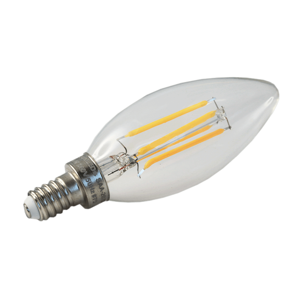 Liq LED Filament Candle Clear 4W 12V 2700K Dimmable E12