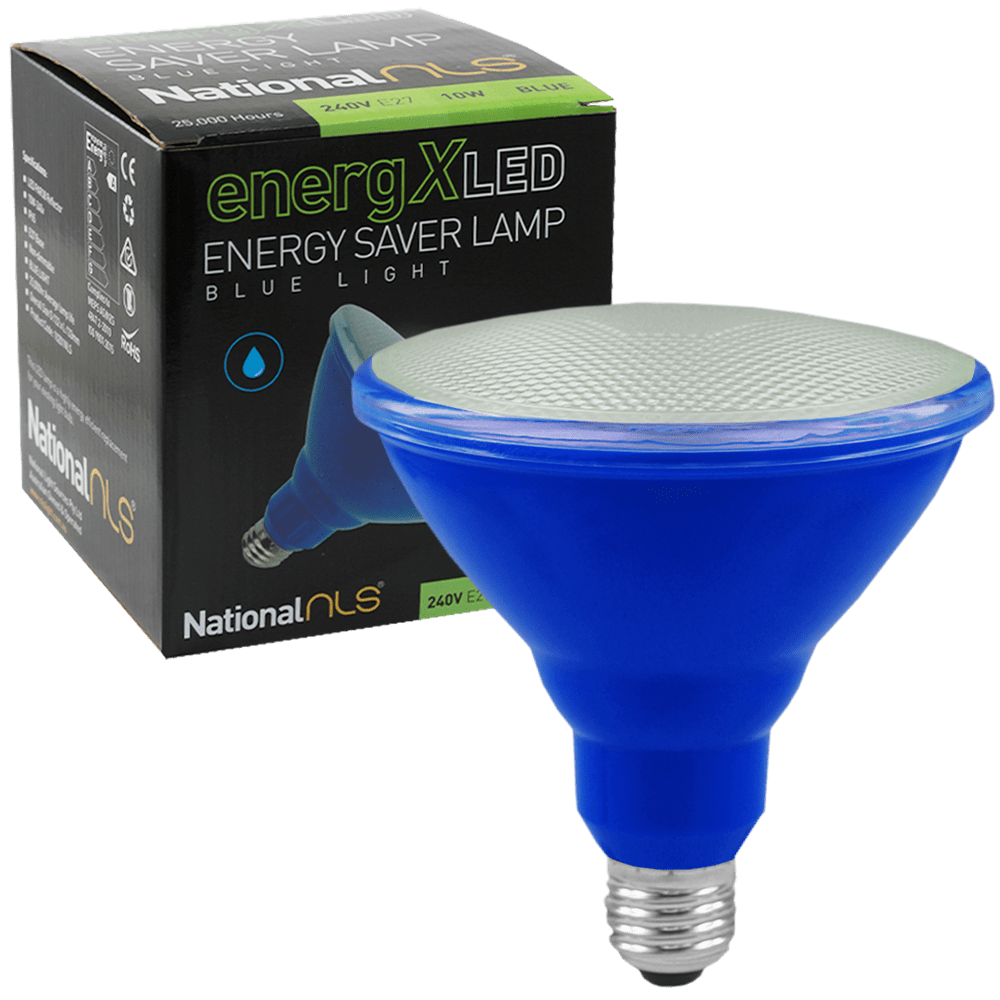 PAR38 EnergX LED Energy Saver Lamp 10W Blue 240V E27