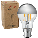 Crown Silver GLS Filament Lamp 9W 2700K B22 Dimmable