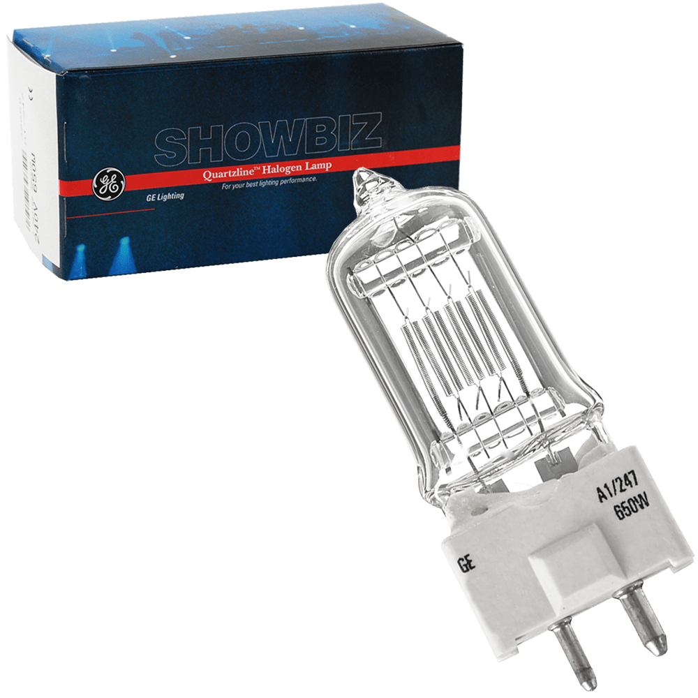 Showbiz Quartzline Halogen Lamp 39650 A1/247 650W 240V 3200K GY9.5