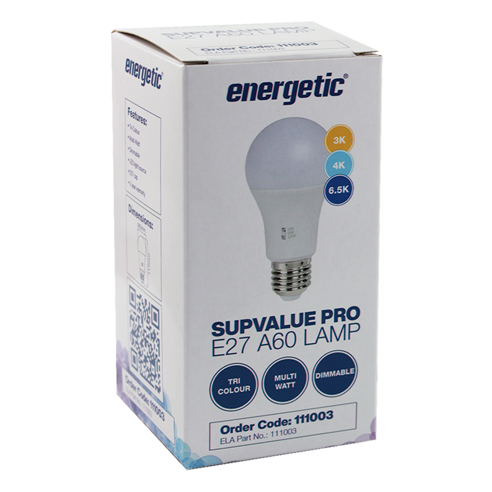 Smarter Lighting SupValue Pro A60 5W/9W/12W Tri-Colour E27 Dimmable