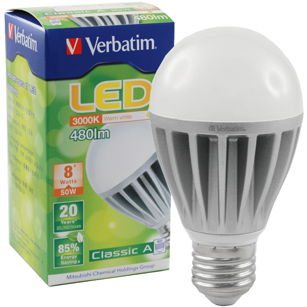 LED Classic A GLS 8W 100-240V 3000K E27 Non-Dimmable