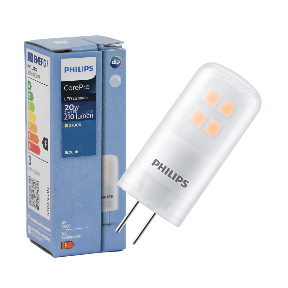 CorePro LED Capsule G4 12V 2.1W 2700k Dimmable