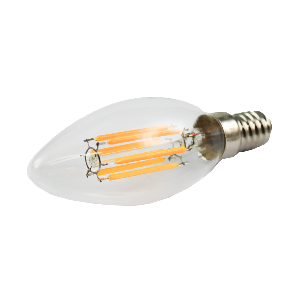 12V DC 6w LED Filament candle 2700K E14  Clear